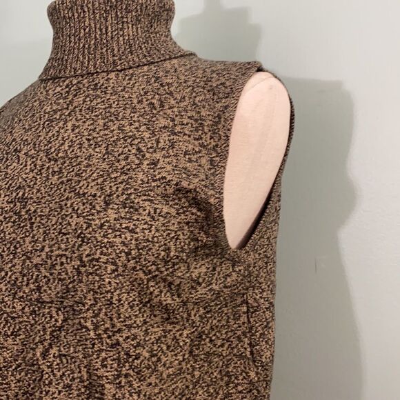 Vintage Speckled Brown Turtleneck Sweater Tank - Picture 2 of 4